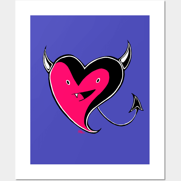 Li'l Vamp Devil Heart Wall Art by Indi Martin